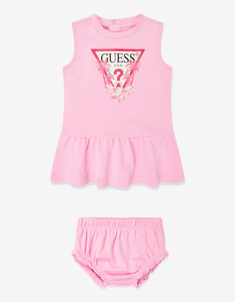 Baby Girls Dress with Knickers in Pink
