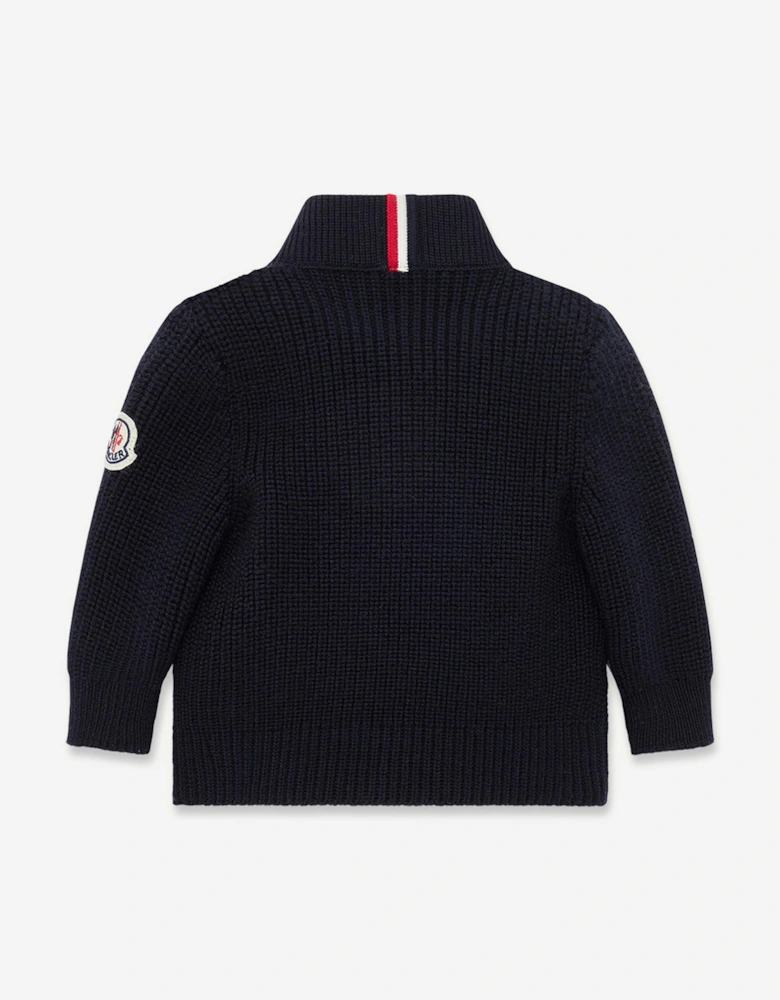 Baby Boys Down Padded Cardigan in Navy