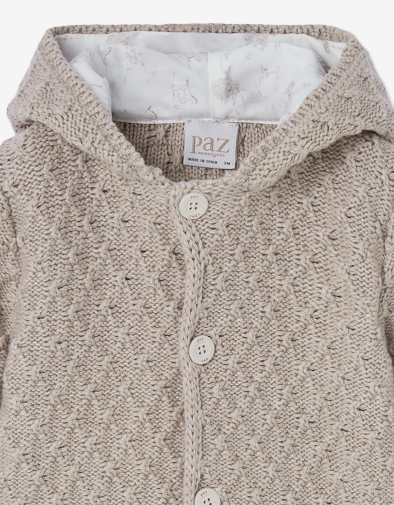 Baby Knitted Coat in Beige