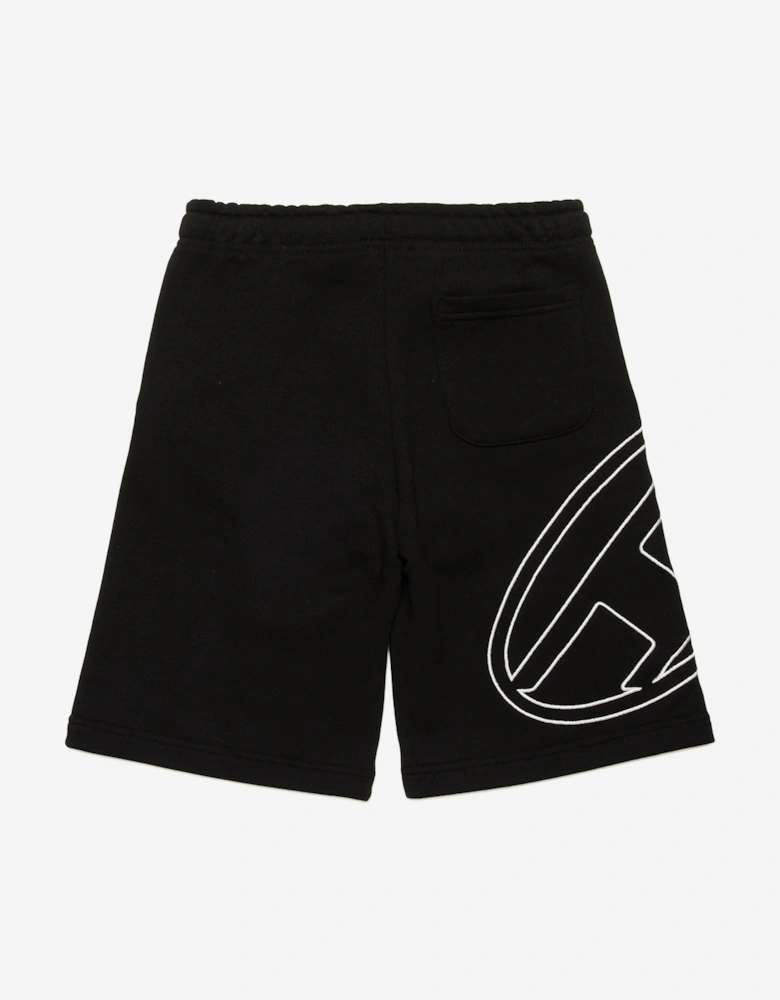 Boys Oval D Logo Sweat Shorts in Black