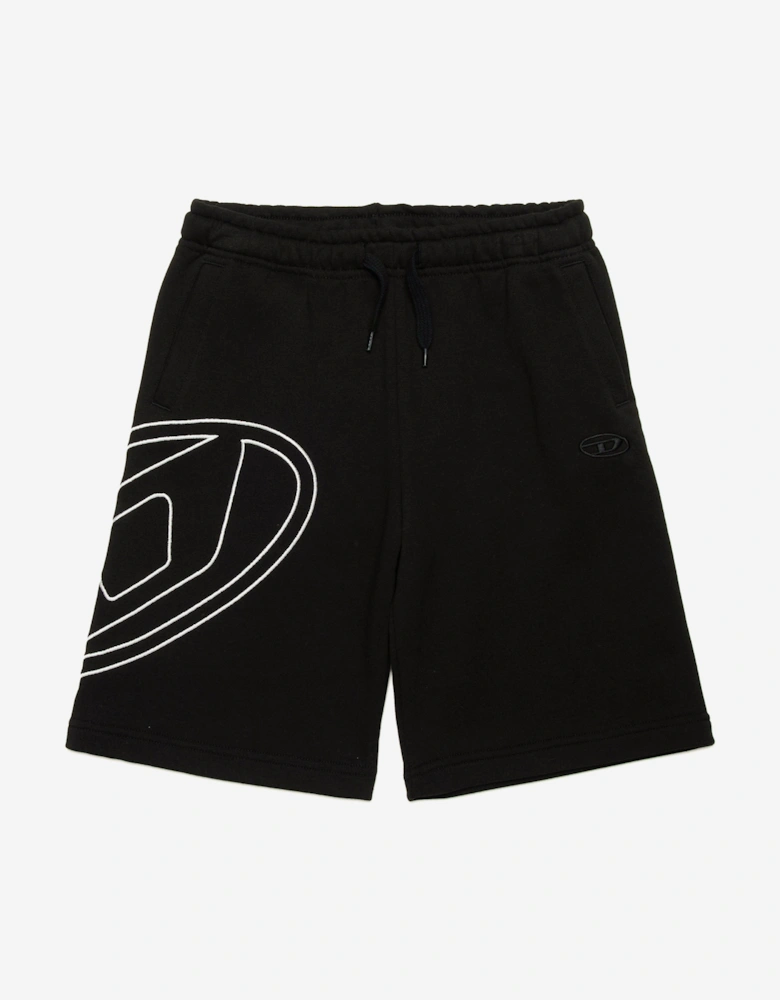 Boys Oval D Logo Sweat Shorts in Black