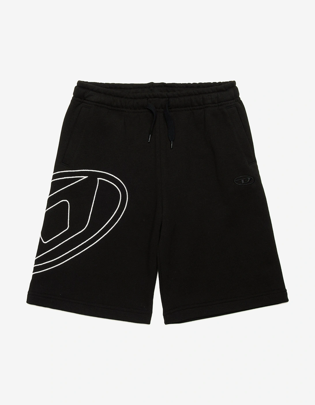Boys Oval D Logo Sweat Shorts in Black, 5 of 4