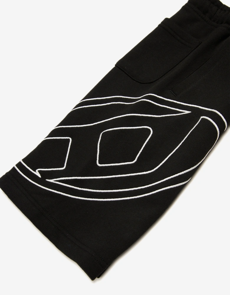 Boys Oval D Logo Sweat Shorts in Black