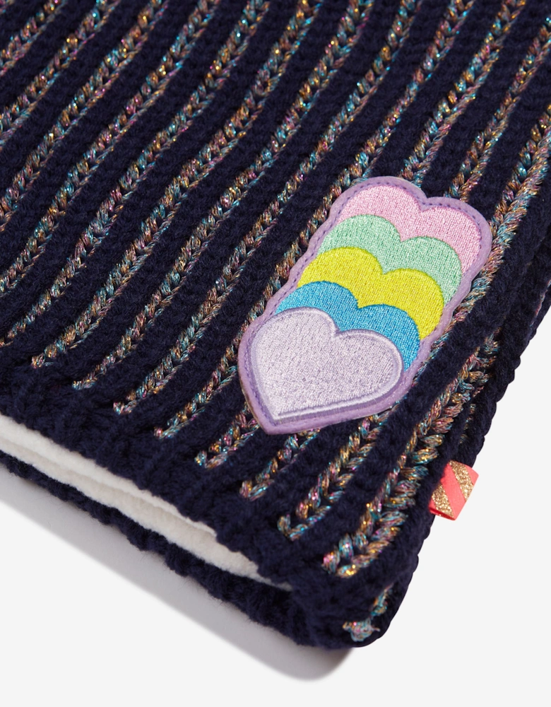 Billieblush Girls Hearts Snood in Navy