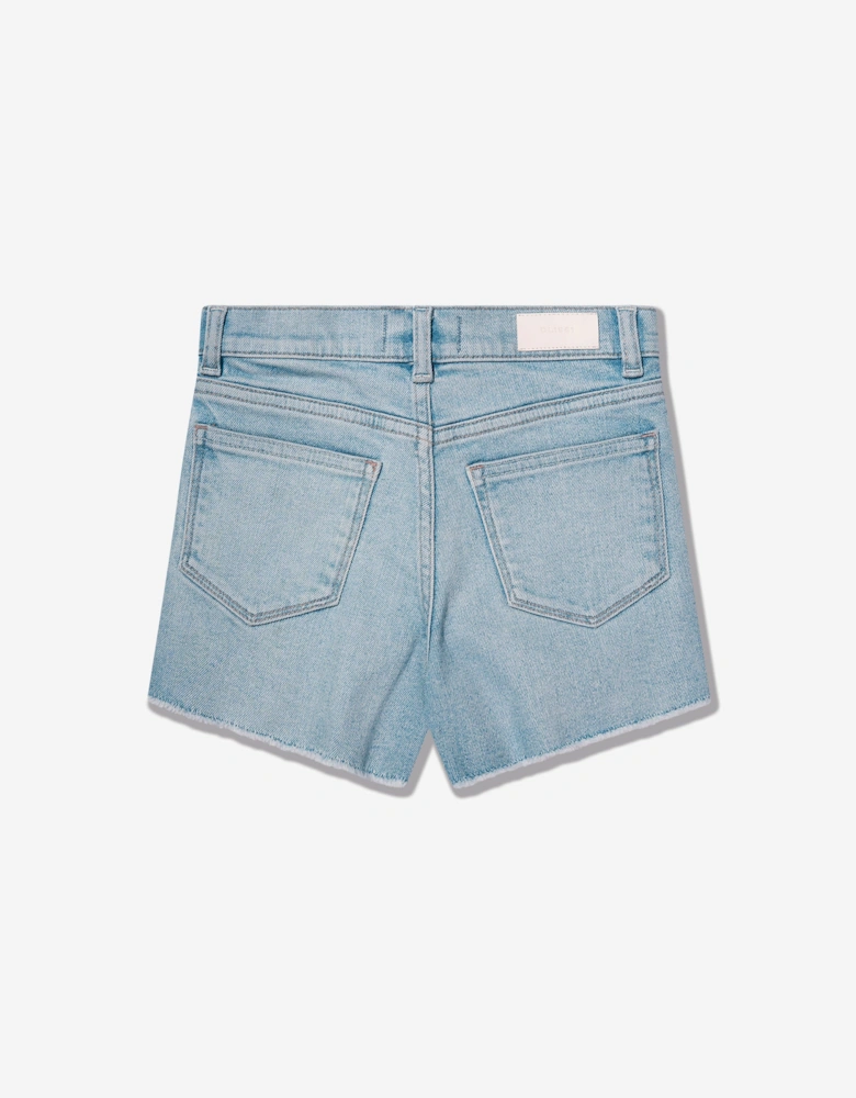 Girls Lucy High Rise Shorts in Blue