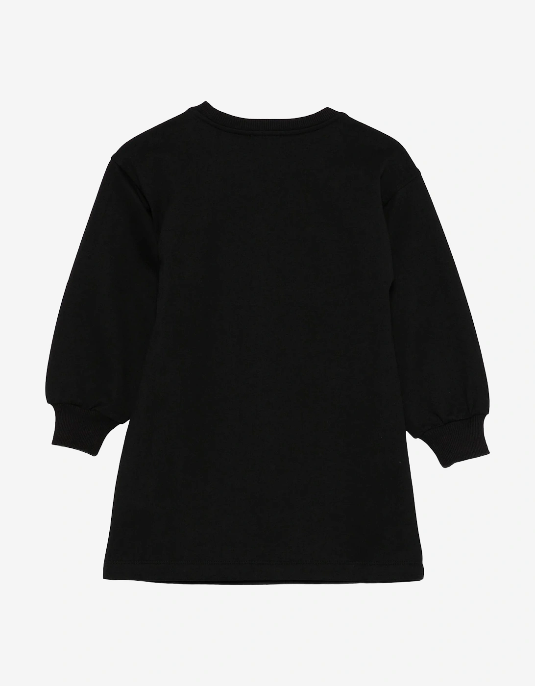 Girls Teddy Logo Sweater Dress in Black