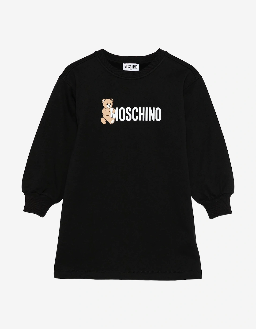 Girls Teddy Logo Sweater Dress in Black, 5 of 4