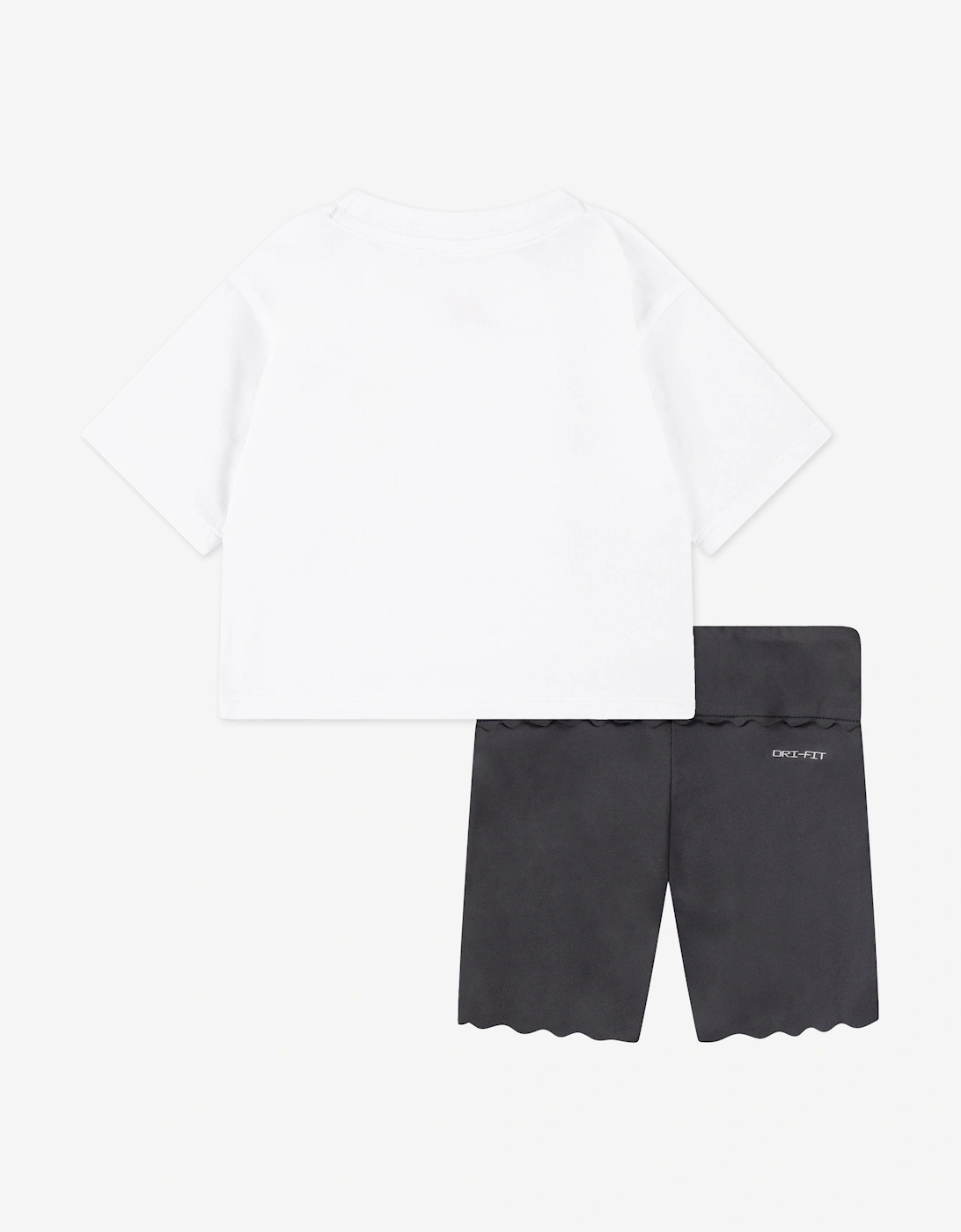 Girls Swoosh Motion Short Set in Black