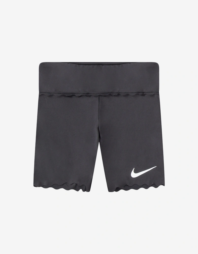 Girls Swoosh Motion Short Set in Black