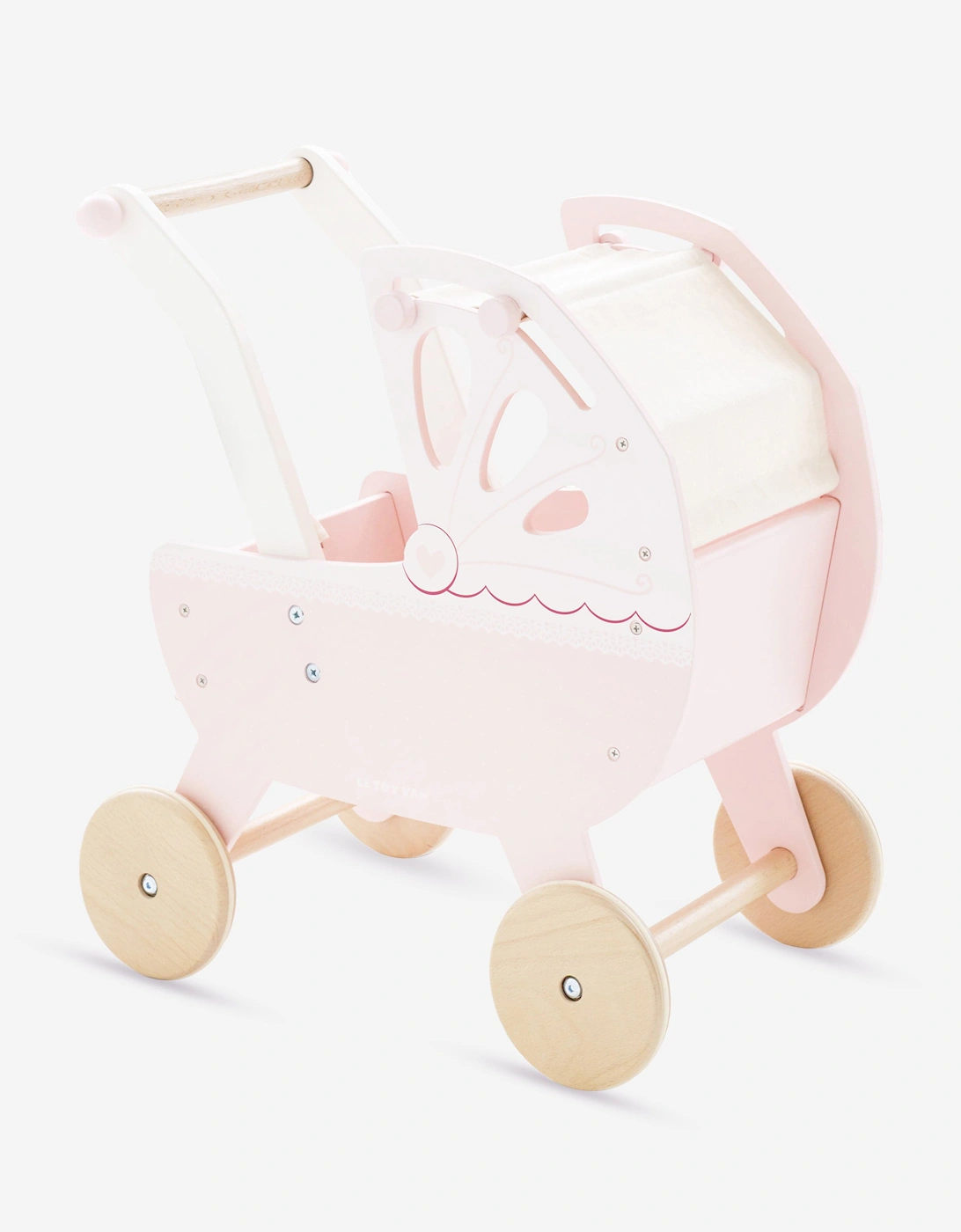 Retro Wooden Doll Pram (W:46cm D:29cm H:52.5cm), 5 of 4