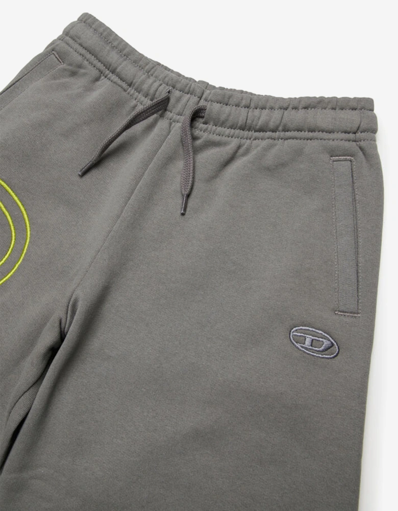 Boys Oval D Logo Sweat Shorts in Grey
