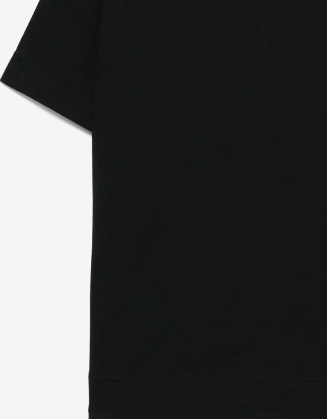 Boys Johane Check Collar Polo Shirt in Black
