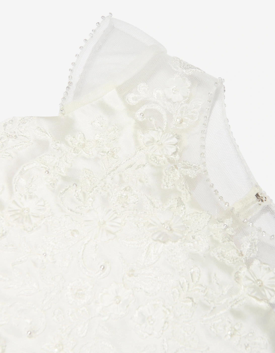 Girls Ceremonial Ballerina Length Dress in Ivory