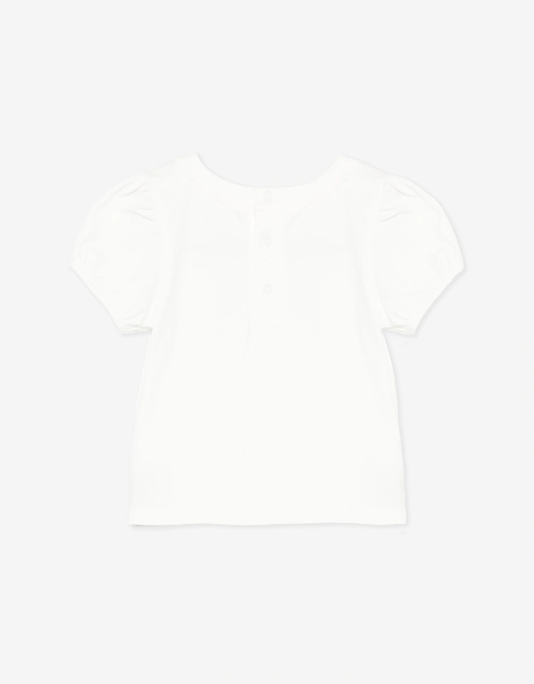 Baby Girls Floral Watering Can T-Shirt in Ivory