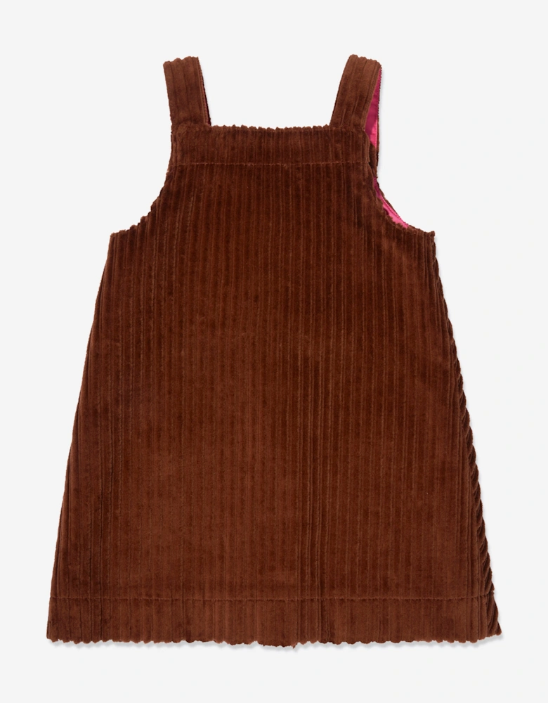 Girls Corduroy Dress in Brown