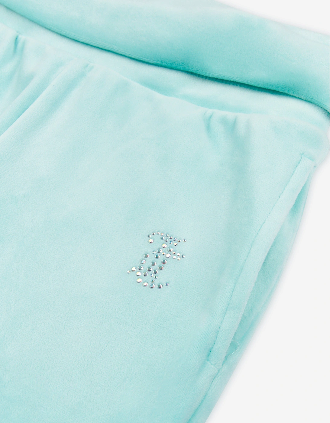 Girls Fold Over Waist Joggers in Blue