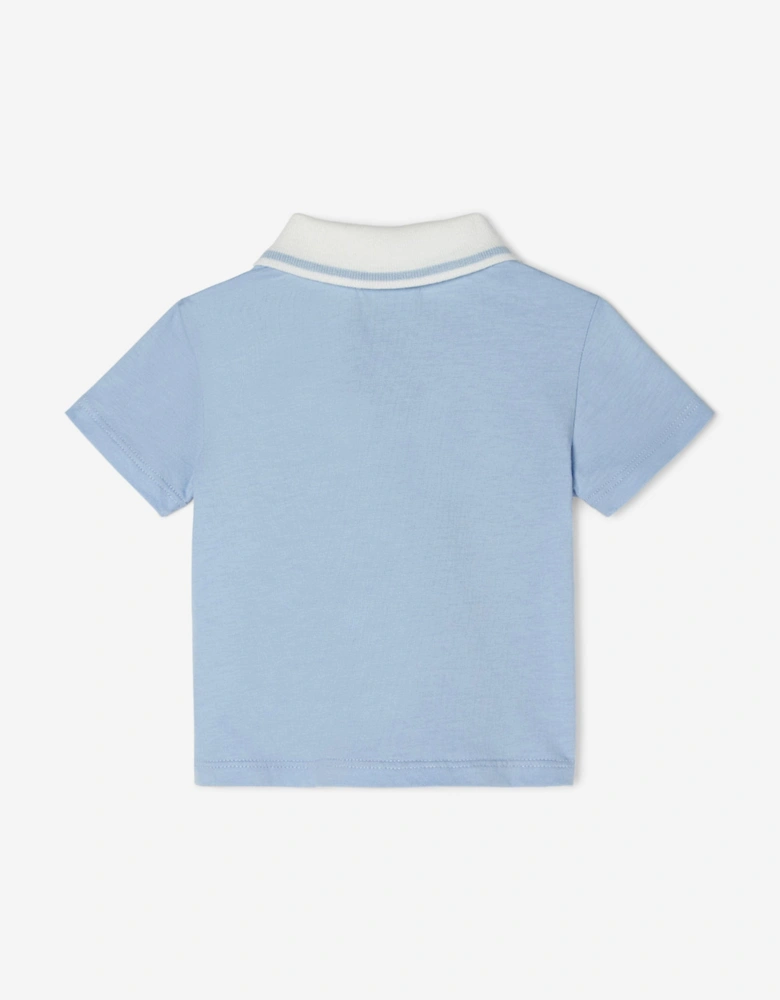 Baby Boys Jersey Polo Shirt in Blue