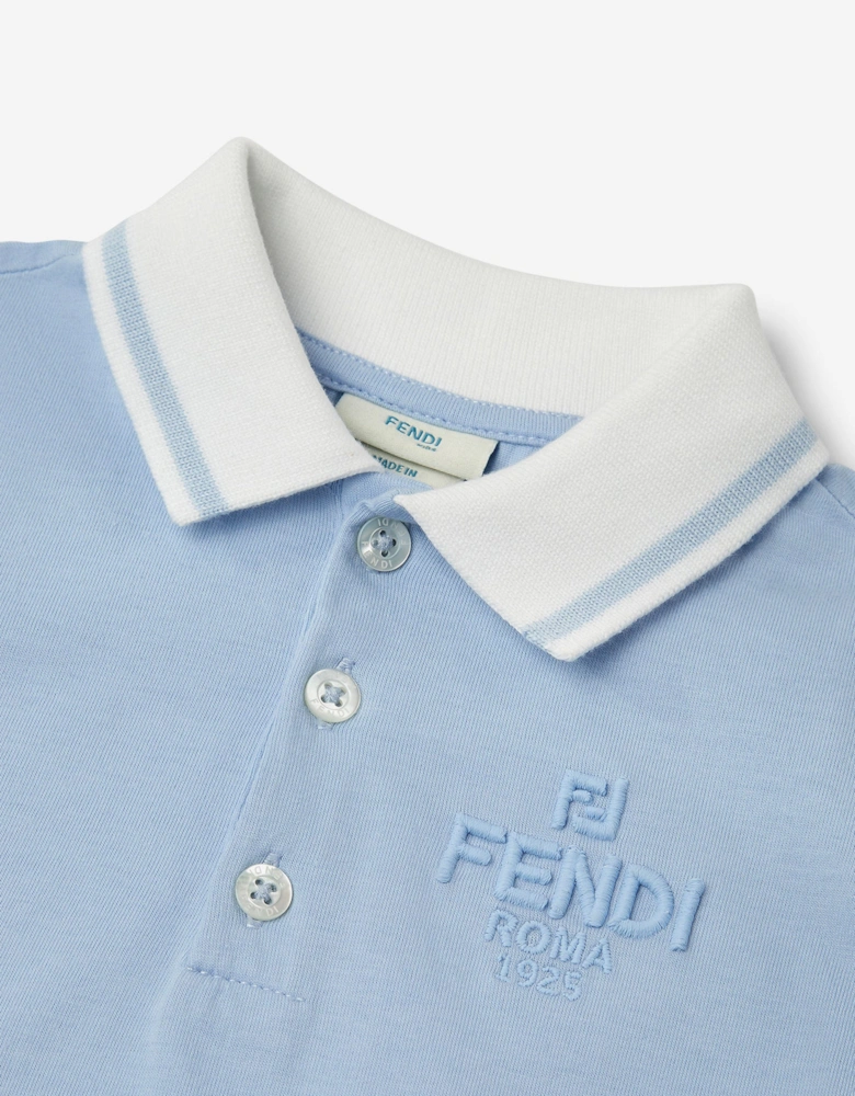 Baby Boys Jersey Polo Shirt in Blue