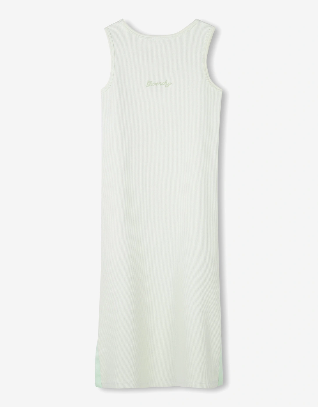 Girls Ribbed Logo Tank Dress in Green