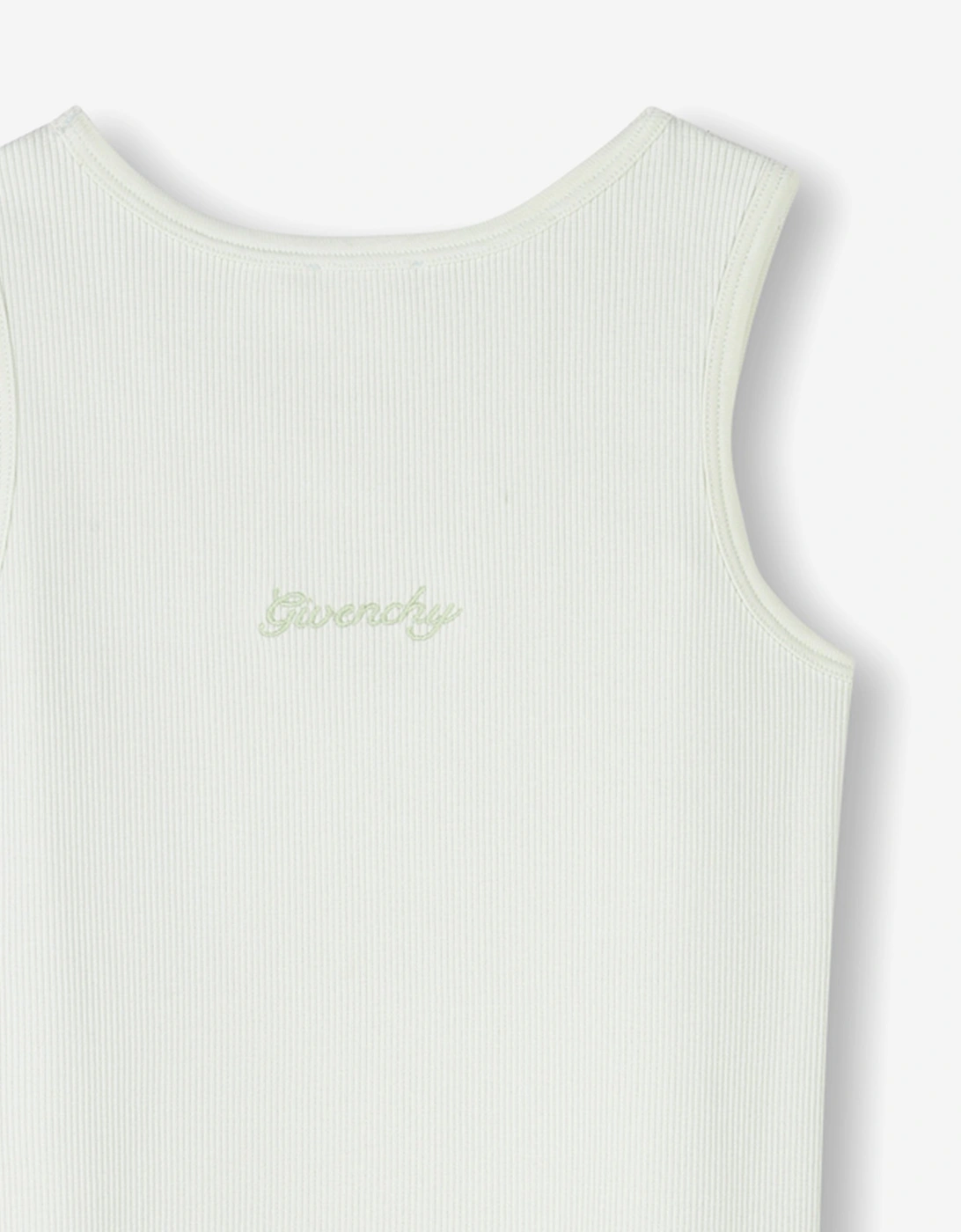 Girls Ribbed Logo Tank Dress in Green