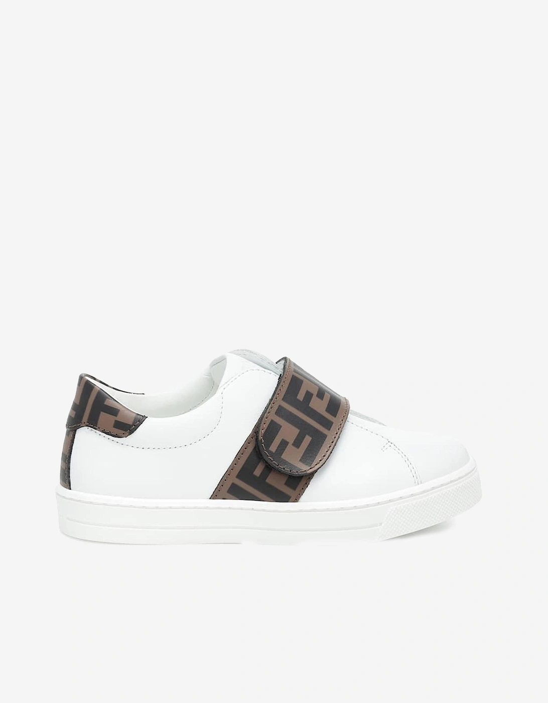 Leather FF Logo Strap Trainers, 5 of 4