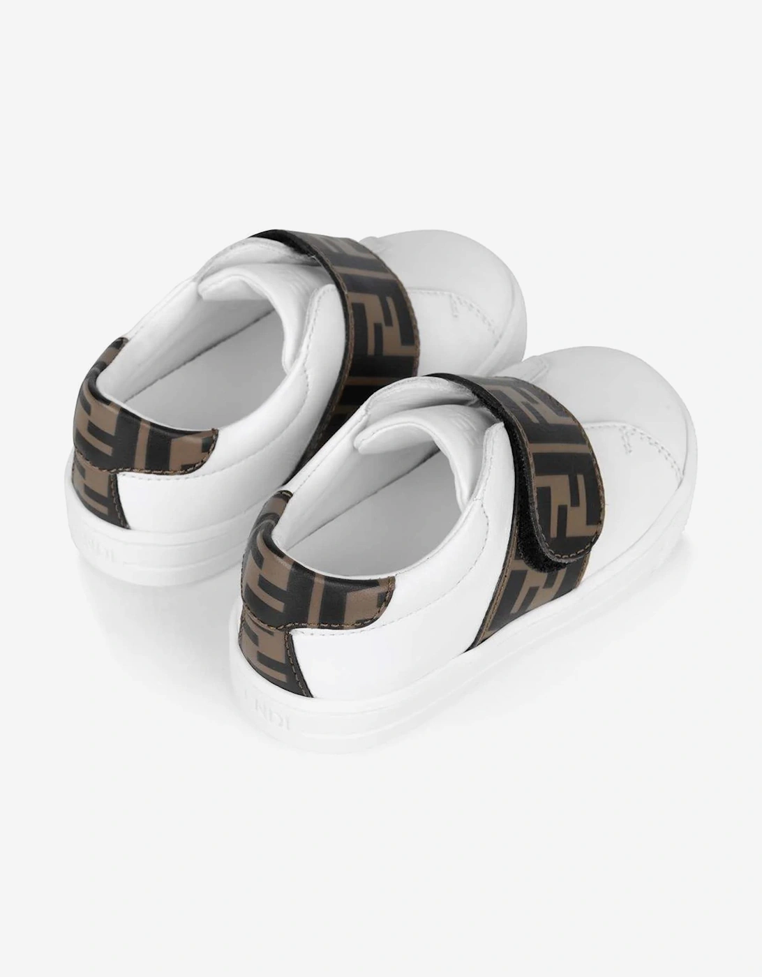 Leather FF Logo Strap Trainers
