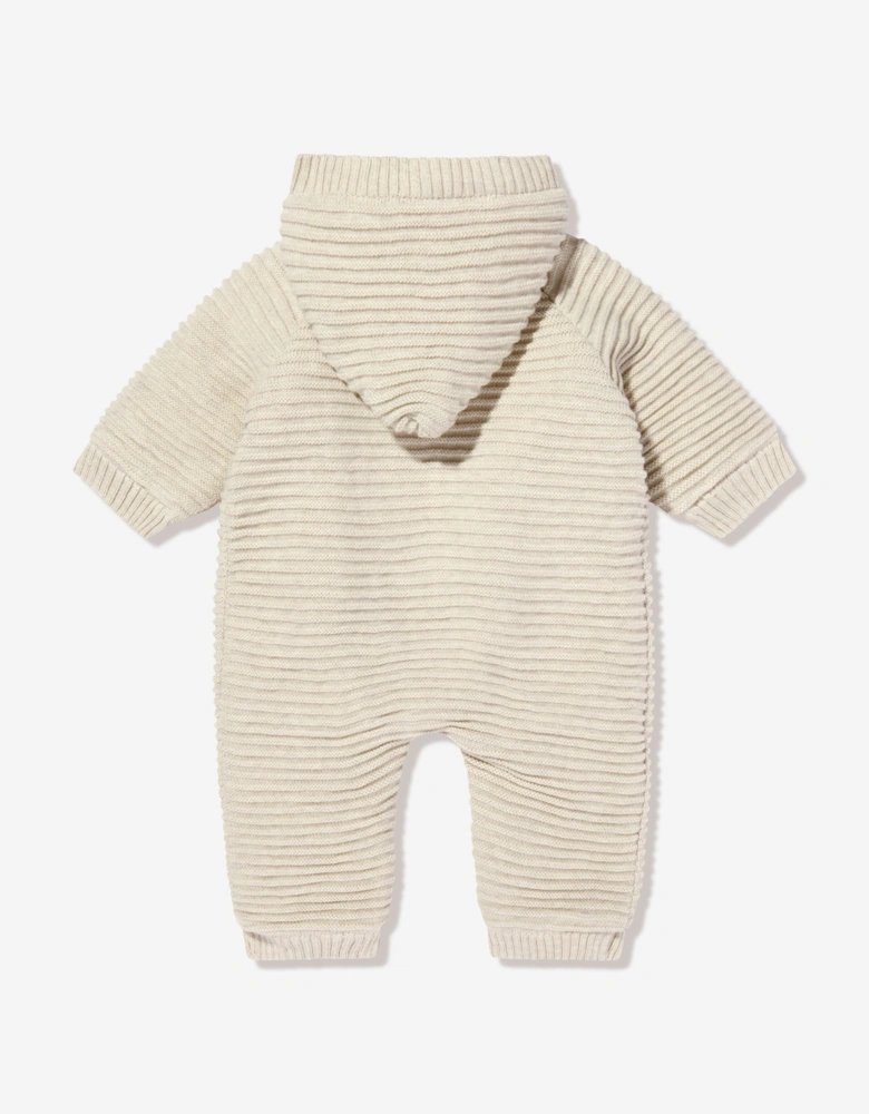 Baby Knitted Pramsuit in Beige