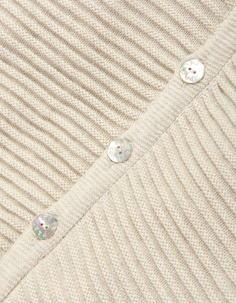 Baby Knitted Pramsuit in Beige