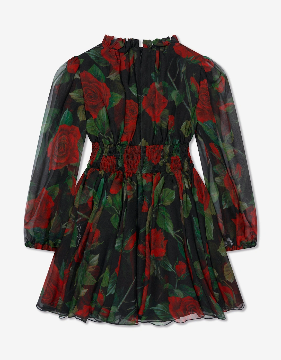 Girls Tulle Rose Dress in Black