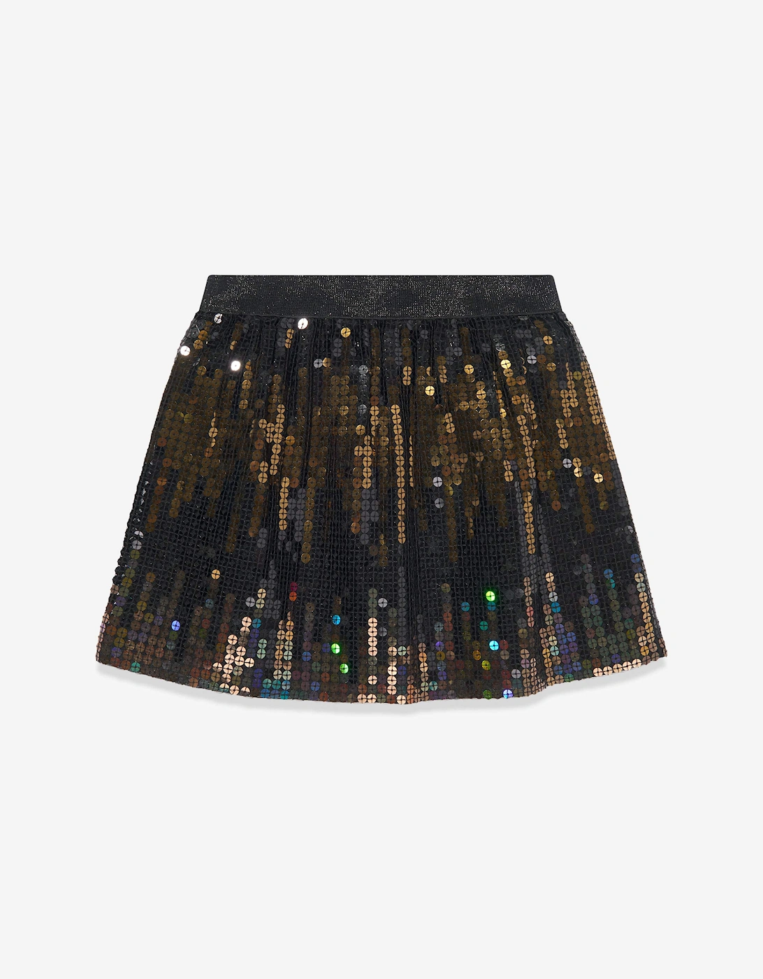 Girls Sequin Mini Skirt in Black