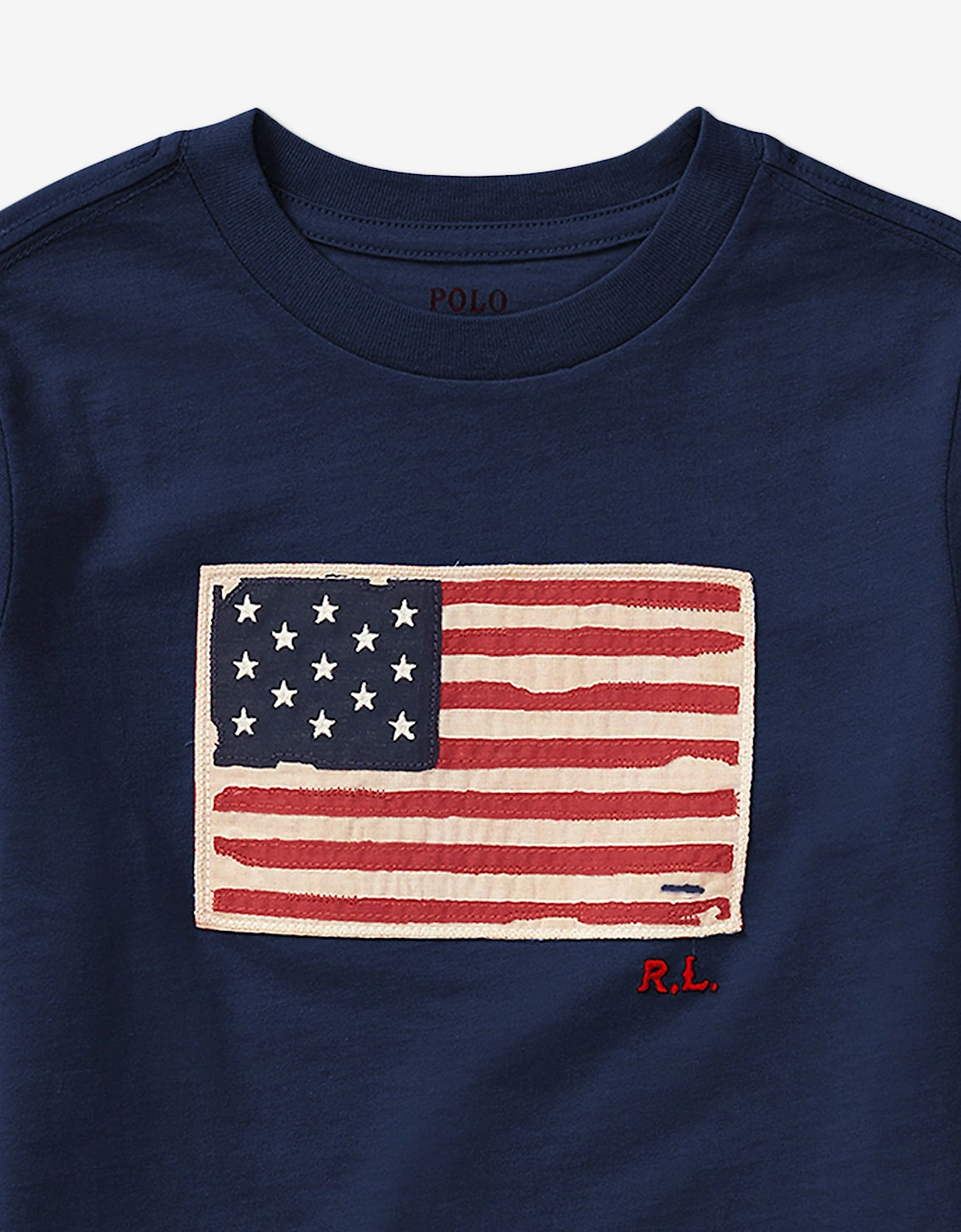 Boys Jersey Flag T-Shirt in Navy