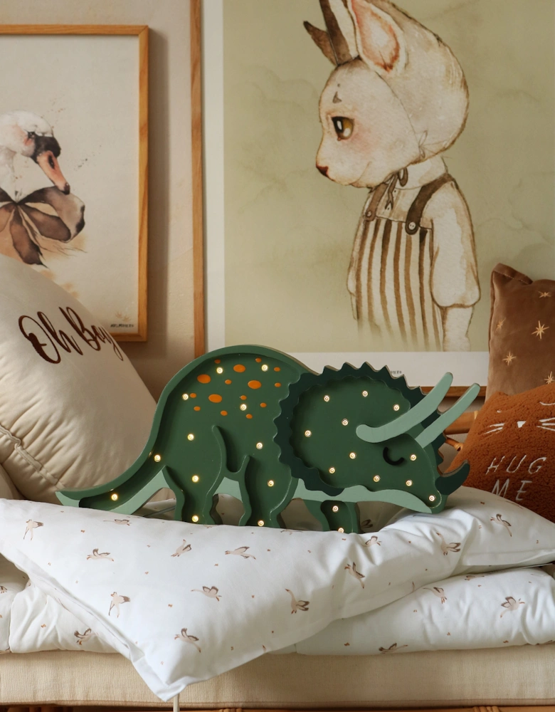 Dino Triceratops Lamp in Green (20.5x43.5x5.5 cm)