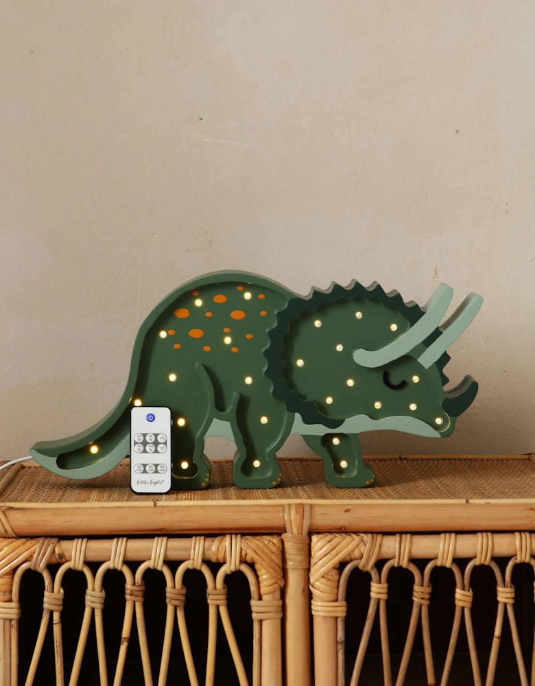Dino Triceratops Lamp in Green (20.5x43.5x5.5 cm)