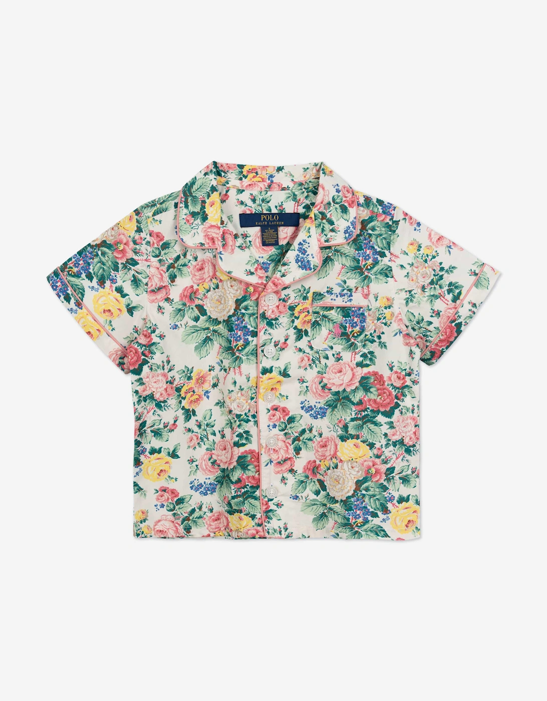Girls Floral Short Pyjamas Set in Multicolour
