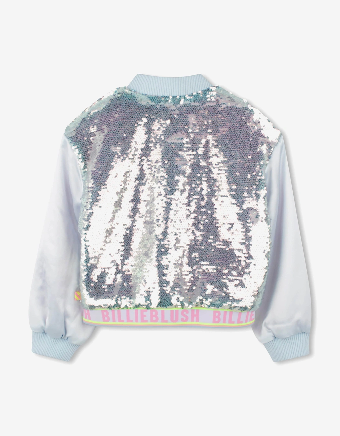 Billieblush Girls Sequin Bomber Jacket in Blue