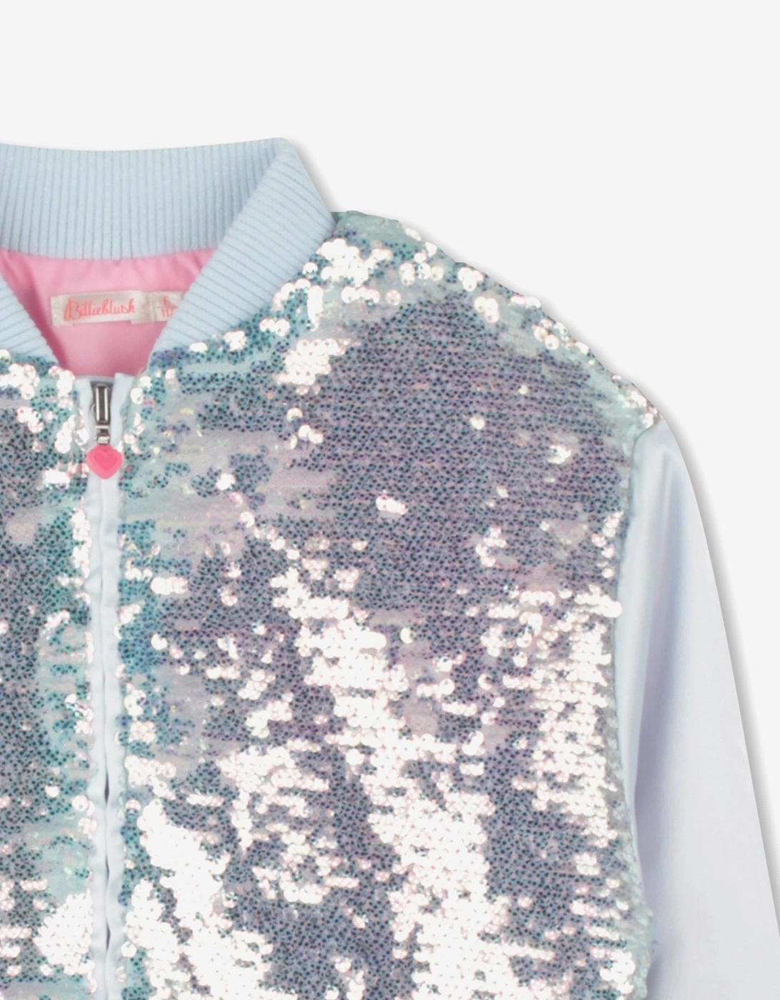 Billieblush Girls Sequin Bomber Jacket in Blue