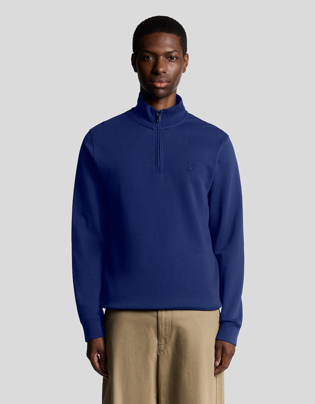Superfine Cotton 1/4 Zip Sweatshirt, 6 of 5