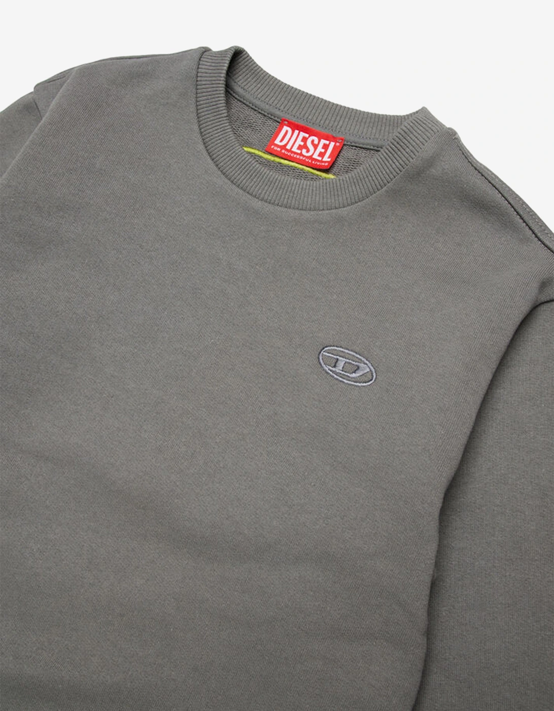 Boys Oval D Logo Sweatshirt in Grey