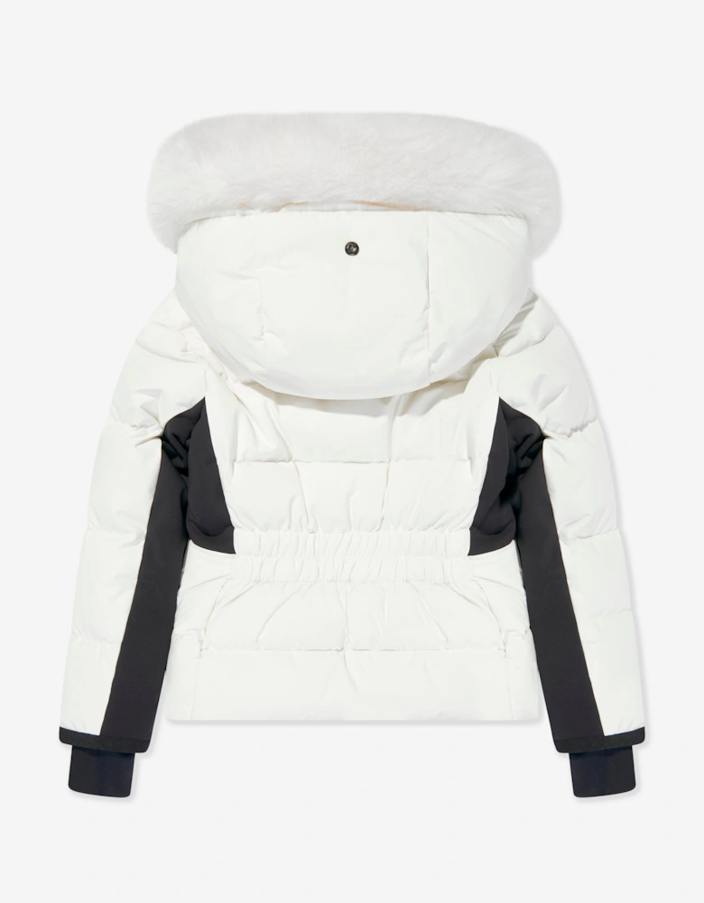 Enfant Girls Grenoble Down Padded New Guyane Jacket in White
