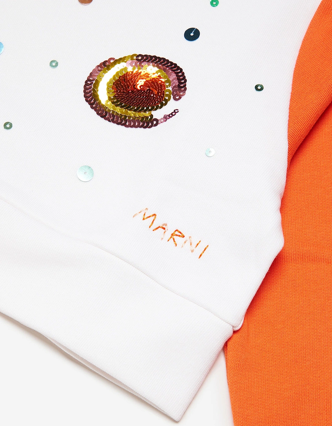 Girls Embellished Flower Sweatshirt in White