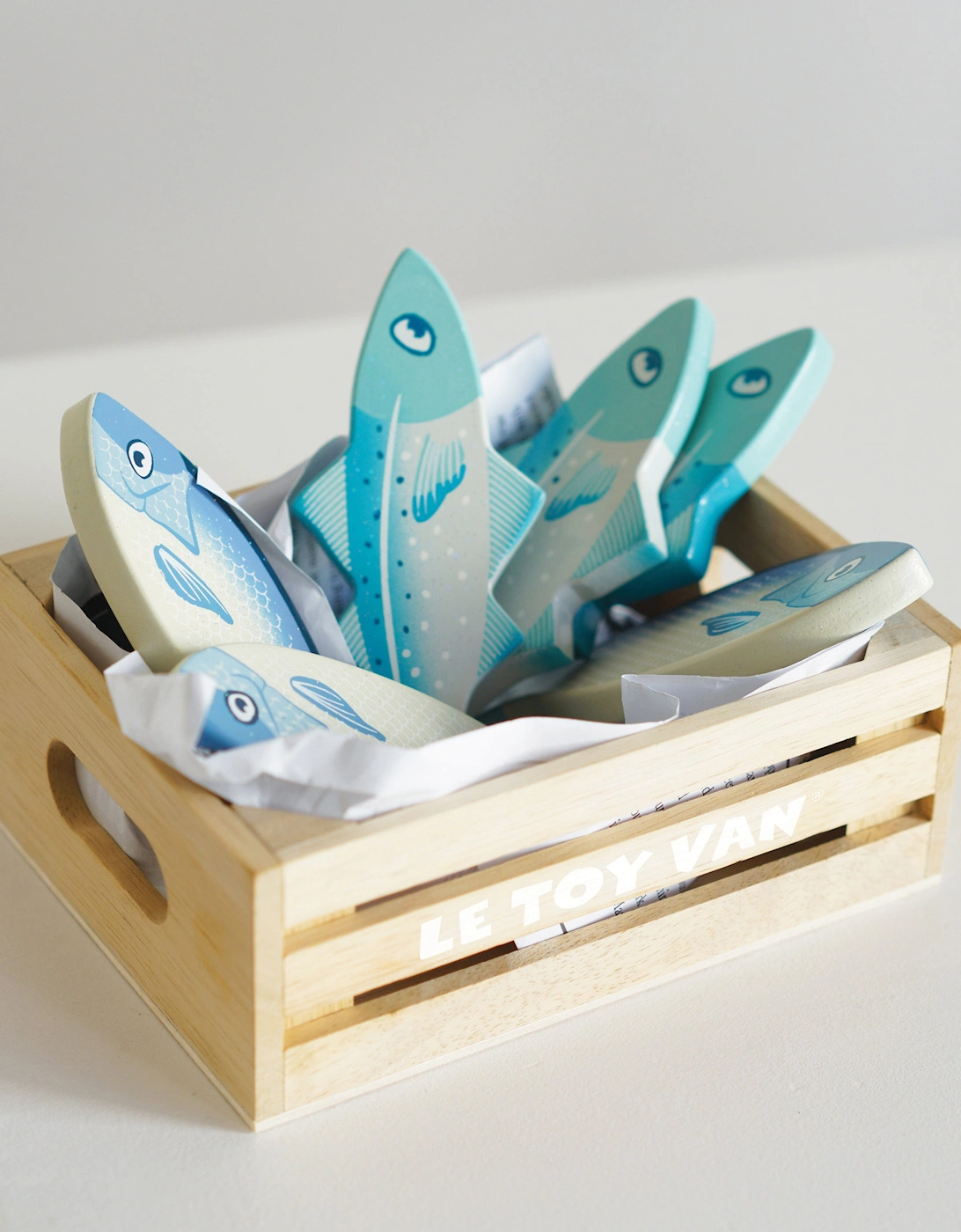 Market Fish Wooden Play Food Crate-7 Piece (W:160 D:118 H:60mm)