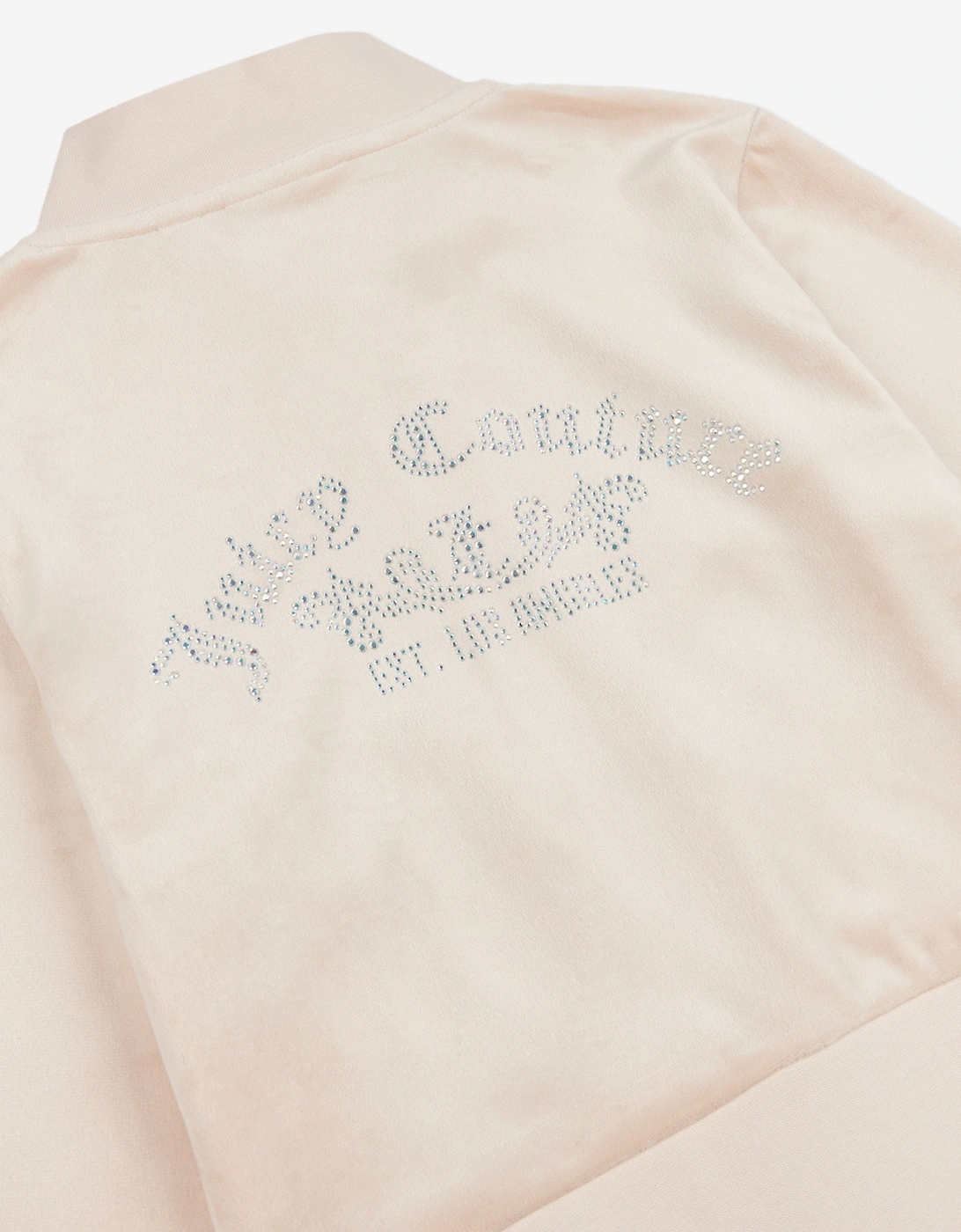 Girls Shorter Length Zip Up Top in Beige