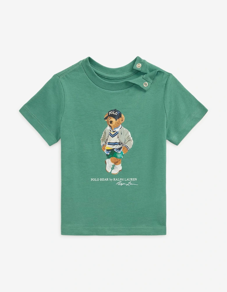 Baby Boys Polo Bear T-Shirt in Green