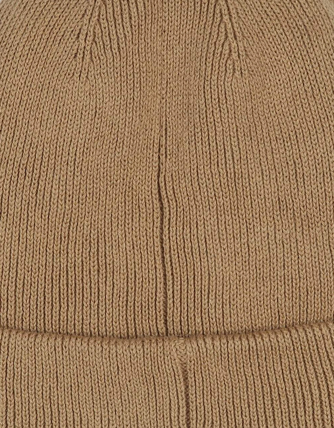BOSS Boys Knitted Logo Beanie Hat in Brown