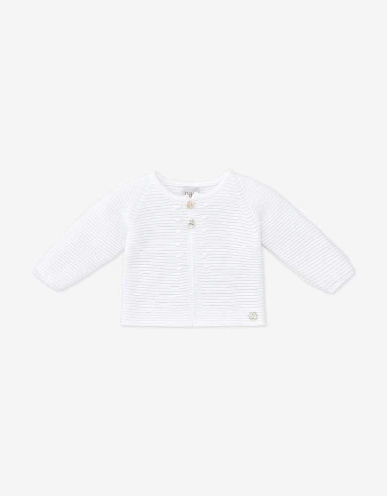 Baby Knitted Cardigan in White