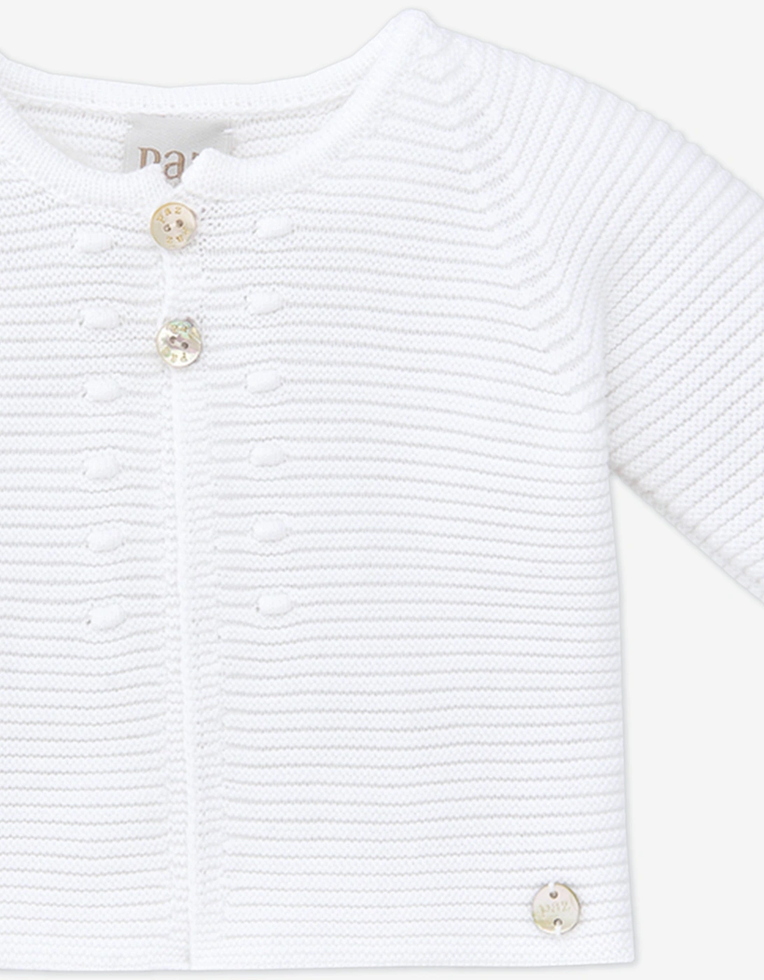 Baby Knitted Cardigan in White