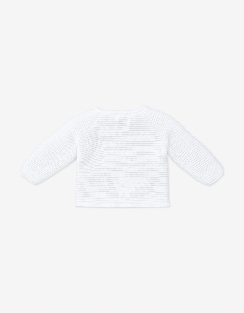 Baby Knitted Cardigan in White