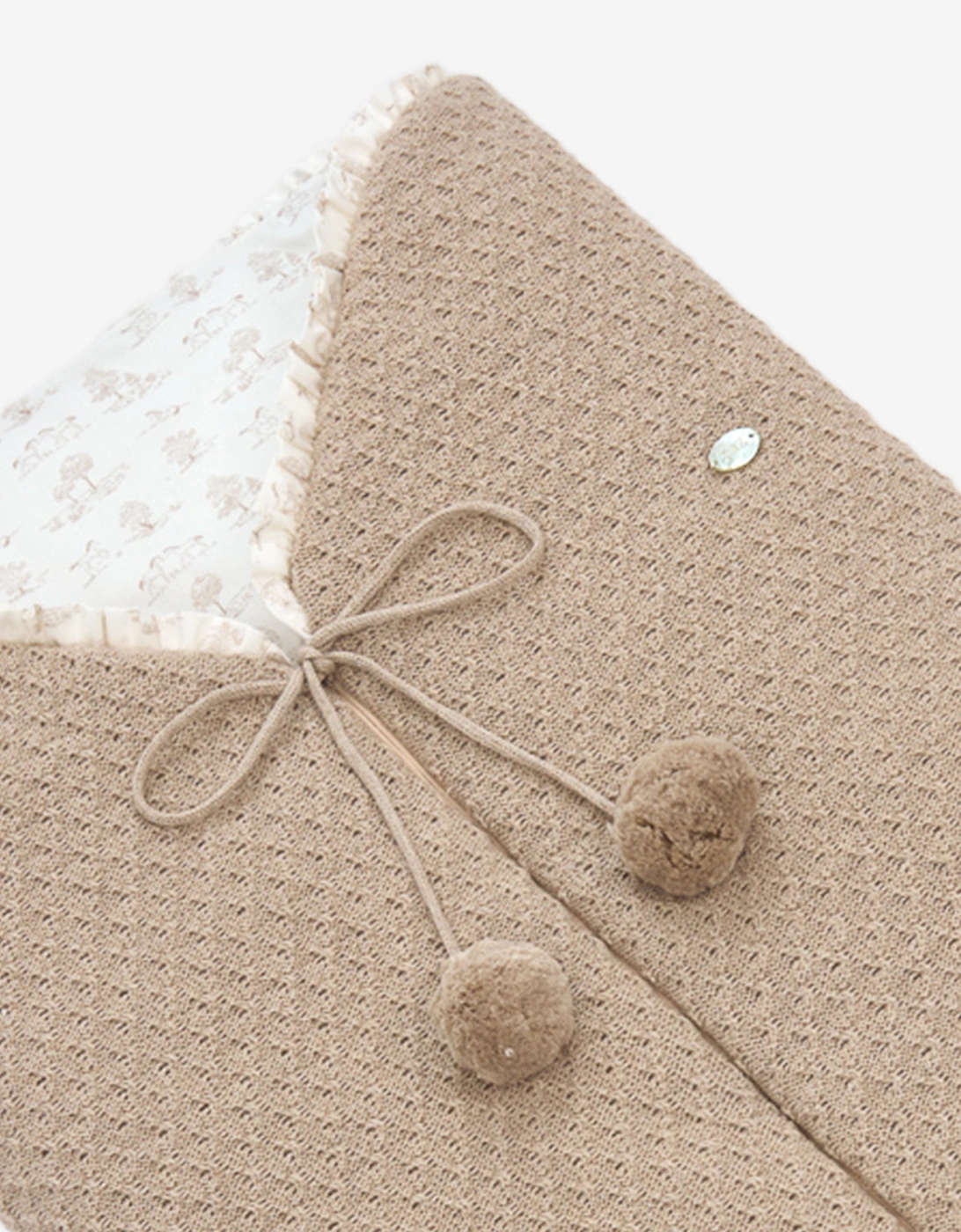 Baby Cotton and Cashmere Knitted Nest in Beige (80cm)