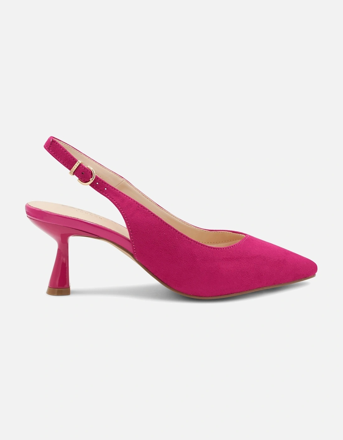 'Kelsey' Microsuede Block Heel Slingback Court Shoe, 2 of 1