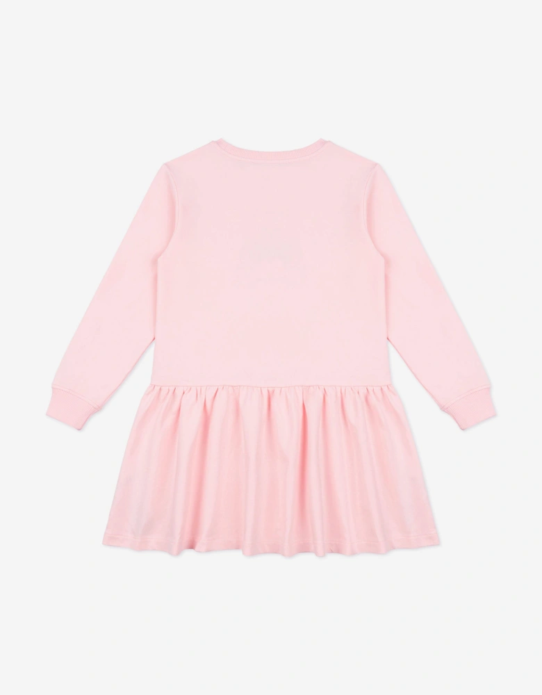 Girls Teddy Bear Sweater Dress in Pink